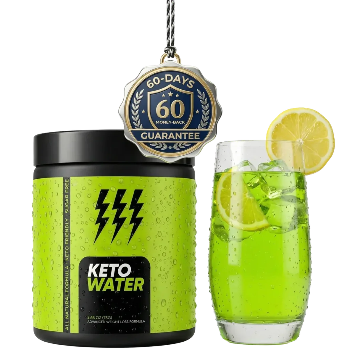 KetoWater Natural Weight Management Formula — Front Label